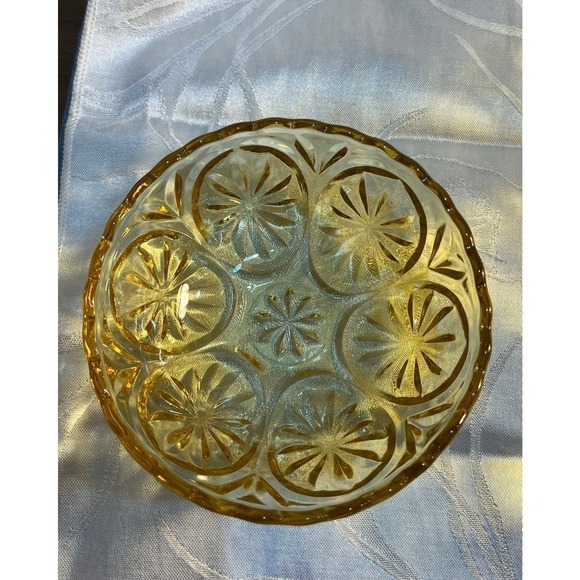 Set of two Vintage Anchor Hocking Amber Glass Bowls - Picture 2 of 6